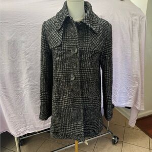 Ellen Tracy Black and White Pea Coat